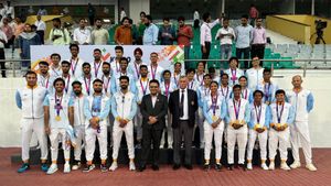 Indian Cricket Teams felicitated in Delhi after Gold Medal in Asian Games 2023
