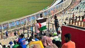 ICC World Cup 2023: Palestine flag waved at Eden Gardens during Bangladesh vs Pakistan, four people detained
