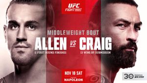 UFC Vegas 82: Allen vs. Craig Fight Card, Date, Start Time in India, Telecast & Live Streaming Info