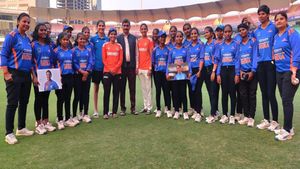 Indian women's blind cricket team meets Harmanpreet Kaur, Amol Muzumdar after series win over Nepal