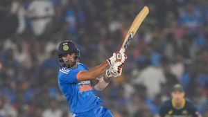 IND vs AUS: Umpire apologises to Jitesh Sharma despite getting hit by Punjab Kings batter's straight shot