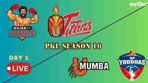 PKL Highlights 2023 Day 1: U Mumba Beat UP Yoddhas 34-31; Gujarat Giants Win 38-32 Against Telugu Titans, Pro Kabaddi League 2023 Today