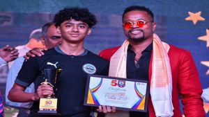 Manchester United legend Patrice Evra hands over prizes at MFA Awards