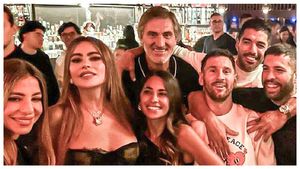 Inter Miami stars Lionel Messi, Luis Suarez and Jordi Alba and partners link up with Sofia Vergara