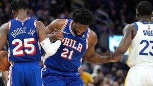 76ers center Embiid diagnosed with displaced flap of meniscus in left knee
