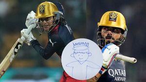 RCB Women captain Smriti Mandhana sketches hilarious portrait of Virat Kohli - Watch