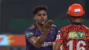 KKR's Harshit Rana fined 60 percent match fees for 'flying kiss' gesture against SRH's Mayank Agarwal