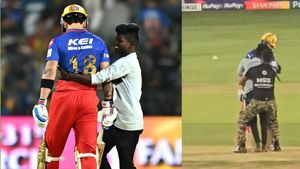 RCB vs PBKS: Virat Kohli hugged by Invading Fan at Chinnaswamy - Watch