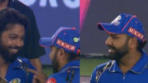 GT vs MI, IPL 2024: Rohit Sharma seen chatting, smiling with MI captain Hardik Pandya - Watch