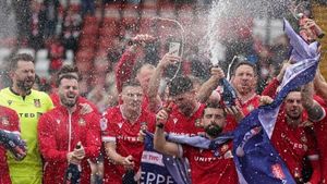 Ryan Reynolds hails 'ride of our lives' as Wrexham claim successive promotions