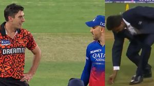 IPL 2024: Viral Video Shows Pat Cummins Left Shocked Upon Learning of Coin-Flip Controversy From Faf du Plessis