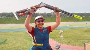 Maheshwari Chauhan Seals Paris Olympics Quota In Shooting