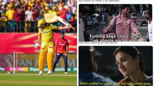 MS Dhoni Meme Fest on Twitter After Getting Out for Golden Duck in Dharamshala