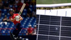 T20 World Cup: Jos Buttler damages Solar Panel with 104 metre Long Six, Slams 5 Sixes in an Over - Watch