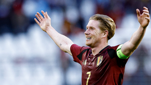 Belgium 2-0 Montenegro: De Bruyne scores on landmark cap