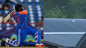 Watch: Rohit Sharma 100m Six Lands on the Roof of the Stadium as Indian Captain Slams 92 vs Australia