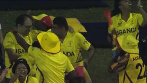 Uganda players go berserk after registering historic first win in T20 World Cup, beat PNG by three wickets: WATCH