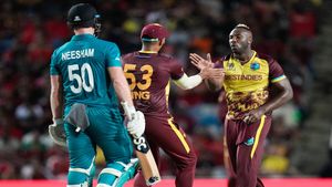 Rampaging Rutherford powers West Indies into T20 World Cup Super Eights