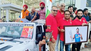Punjab Kings welcome back T20 World Cup star Arshdeep Singh with grand celebrations at Chandigarh Airport