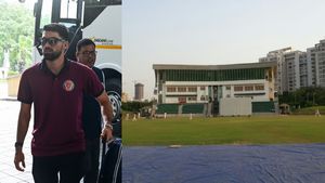 'Good place to swim', Afghanistan players take dig at conditions as they struggle to practice due to wet outfield in Greater Noida