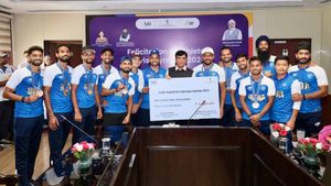 Indian hockey team receives Rs 2.40 crore cash reward from Indian government for winning bronze at Paris Olympics
