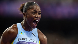 Julien Alfred inspired by Usain Bolt after 100m triumph at Paris Olympics 2024