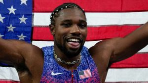 Noah Lyles 'let go and released it' to win first-ever Olympic gold in 100m sprint