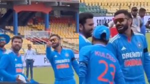 Virat Kohli, Rohit Sharma burst into laughter after fan made 'Lagaan' poster during Sri Lanka ODI