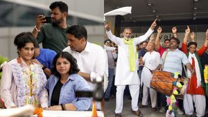 Vinesh Phogat returns to grand welcome after Paris Olympics heartbreak