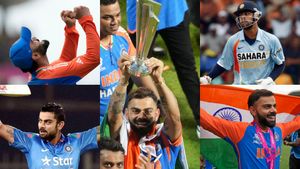 Celebrating Virat Kohli's 16 years in international cricket as he debuted against Sri Lanka in 2008 today