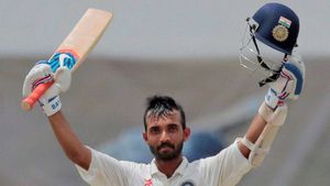 Watch: Ajinkya Rahane's celebrates in style after hitting hundred for Leicestershire with stunning boundary
