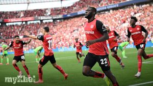 Bayer Leverkusen Triumphs 4-3 Over Wolfsburg With Victor Boniface's Last-Minute Goal