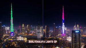 Burj Khalifa Dazzles In Spectacular Laser Show as ICC Unveils Ticket Prices for Women's T20 World Cup 2024