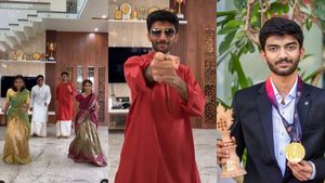 Indian Chess Star Gukesh D Grooves to Rajinikanth's Hit 'Manasilayo' - Watch