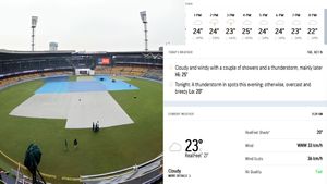 IND vs NZ 1st Test, Weather Report Today: Bengaluru Weather Forecast for October 15 Hints at Rain Disruptions