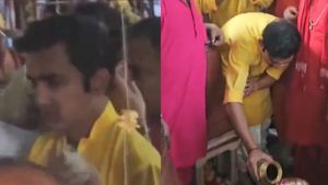 India head coach Gautam Gambhir visits Peetambra Temple, offers Prayers ahead of T20I series