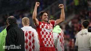 Juanpe Celebrates As Girona Achieves Historic First Champions League Win