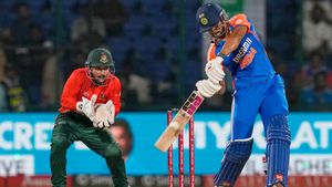 WATCH: Nitish Reddy celebrates in ice-cool fashion after hitting maiden fifty for India in 2nd T20I vs Bangladesh