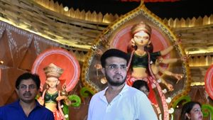 Sourav Ganguly & Other Sports Stars Swinging into Festivities: Celebrating Durga Puja with Joy and Tradition