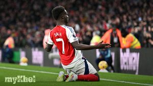 Arsenal Triumphs 3-0 Over Nottingham Forest As Bukayo Saka Shines On Arteta's Milestone Day