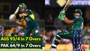 AUS vs PAK: Pakistan Suffer Woeful Batting Collapse, Lose by 29 Runs in Rain-Truncated 1st T20I in Brisbane