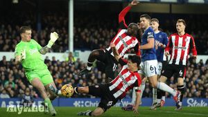 Everton And Brentford Play To A 0-0 Draw Despite Norgaard's Red Card In Premier League Clash