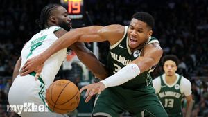 Giannis Antetokounmpo's Fake Handshake Disappoints Jaylen Brown During Celtics Victory
