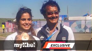 Manu Bhaker returns to shooting with coach Jaspal Rana for the first time since Paris Olympics