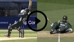 Watch: Pakistan opener Saim Ayub slips comically while batting during AUS vs PAK 3rd ODI