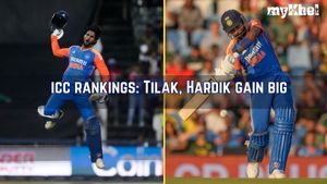 ICC T20I Rankings: Tilak Varma Jumps 69 Places To Enter Top 10 in Batters; Hardik Pandya Regains Top Spot In All-Rounders