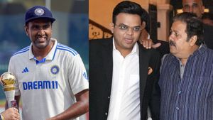 ICC Chairman Jay Shah And BCCI Vice President Rajeev Shukla Pay Tribute to Ravichandran Ashwin