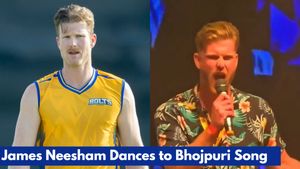 NPL 2024: James Neesham dances to Bhojpuri Song 'Lollipop Lagelu' in Viral Video