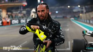 Lewis Hamilton Celebrates Emotional Farewell To Mercedes After Abu Dhabi Grand Prix Performance