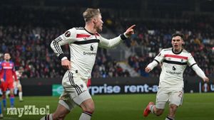 Rasmus Hojlund's Late Goals Lead Manchester United To 2-1 Victory Against Viktoria Plzen